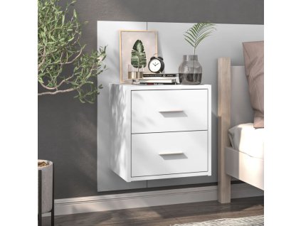 vidaXL Nástenné nočné stolíky biele