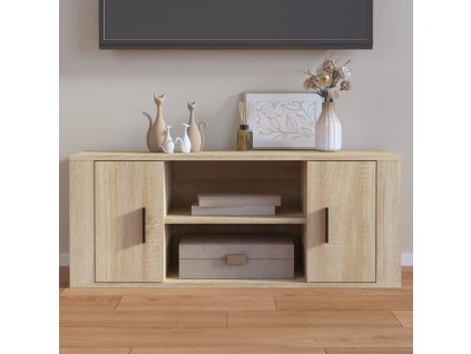 vidaXL TV skrinka dub sonoma 100x35x40 cm spracované drevo