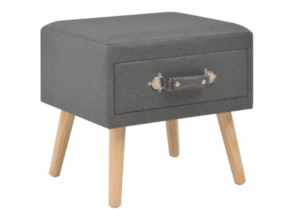 vidaXL Nočný stolík tmavosivý 40x35x40 cm látkový