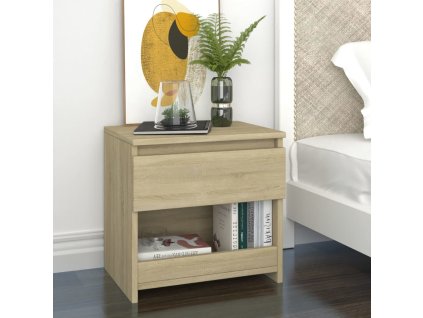 vidaXL Nočné stolíky 2 ks, dub sonoma 40x30x39 cm, kompozitné drevo