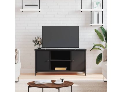 vidaXL TV skrinka čierna 100x40x50 cm spracované drevo