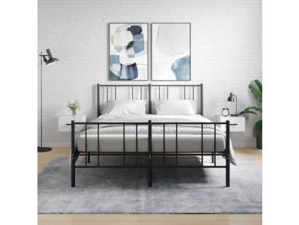 vidaXL Nástenné nočné stolíky 2 ks lesklé biele 35x35x20 cm