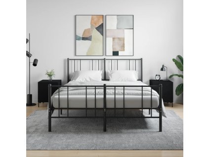 vidaXL Nočné stolíky 2 ks čierne 40x40x50 cm kompozitné drevo