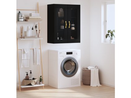 vidaXL Nástenná skrinka čierna 69,5x34x90 cm