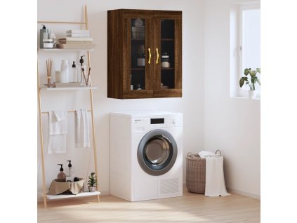 vidaXL Nástenná skrinka hnedý dub 69,5x34x90 cm