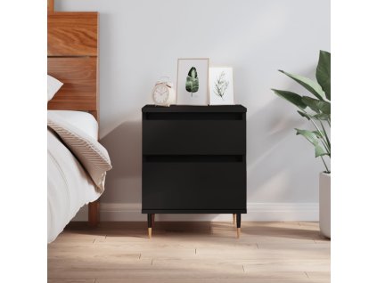 vidaXL Nočný stolík čierny 40x35x50 cm spracované drevo