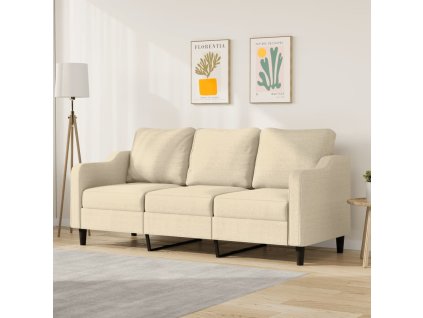 vidaXL 3-miestna pohovka krémová 180 cm látka