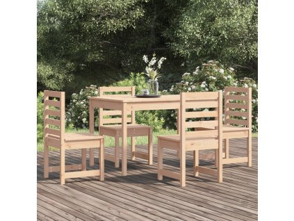vidalXL 5-dielna záhradná jedálenská súprava tíkový masív