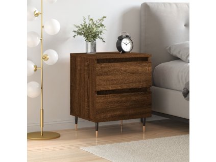 vidaXL Nočný stolík hnedý dub 40x35x50 cm kompozitné drevo
