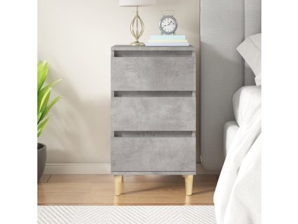 vidaXL Nočný stolík betónovo sivý 40x35x70 cm spracované drevo