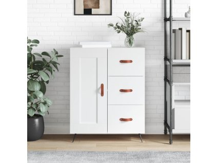 vidaXL Komoda biela 69,5x34x90 cm kompozitné drevo
