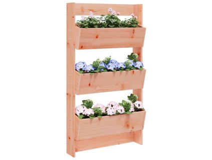 vidaXL Nástenný kvetináč 3-poschodový 60x18,5x110 cm masívny douglas