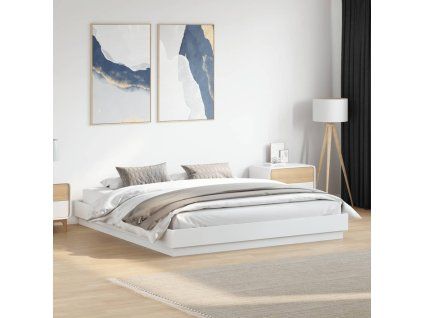 vidaXL Posteľný rám biely 180x200 cm kompozitné drevo