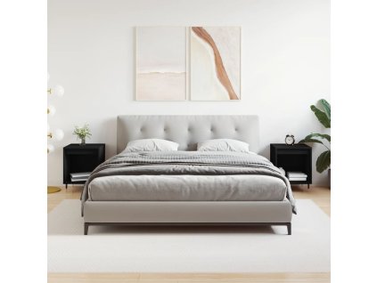 vidaXL Nočné stolíky 2 ks čierne 40x35x50 cm kompozitné drevo