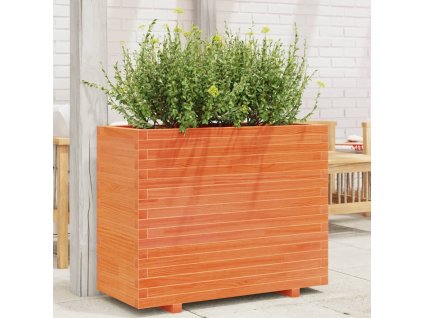 vidaXL Záhradný kvetináč voskovohnedý 90x40x72 cm masívna borovica