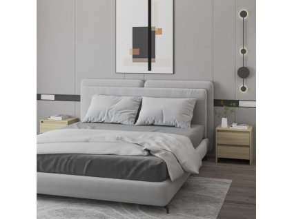 vidaXL Nočné stolíky 2 ks, dub sonoma 45x34,5x44,5cm, kompozitné drevo