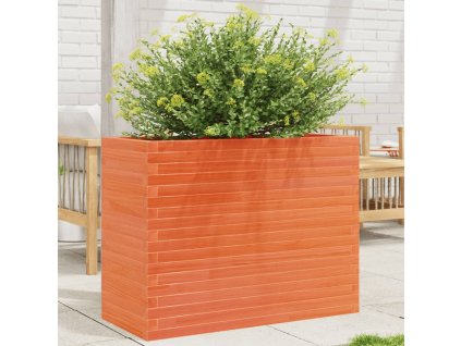 vidaXL Záhradný kvetináč voskovohnedý 90x40x68,5 cm masívna borovica