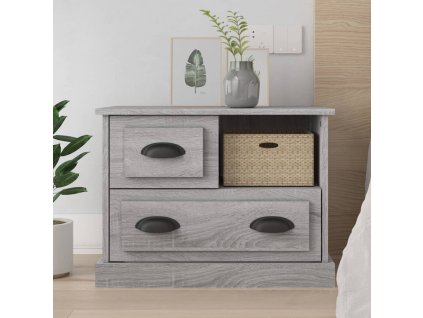 vidaXL Nočný stolík sivý sonoma 60x39x45 cm