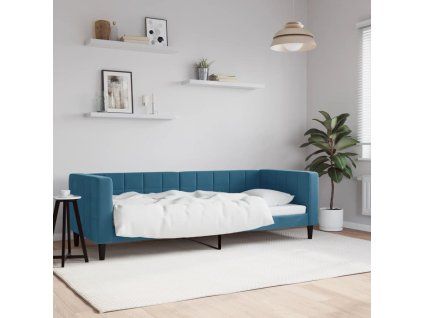 vidaXL Denná posteľ modrá 80x200 cm zamat
