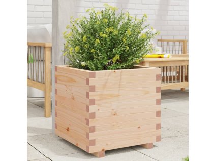 vidaXL Záhradný kvetináč 50x50x49,5 cm masívna borovica
