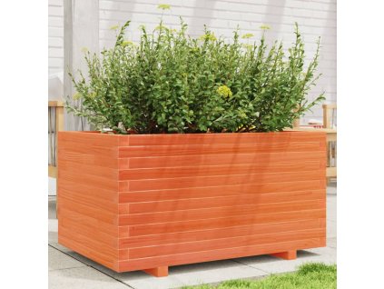 vidaXL Záhradný kvetináč voskovohnedý 90x60x49,5 cm masívna borovica