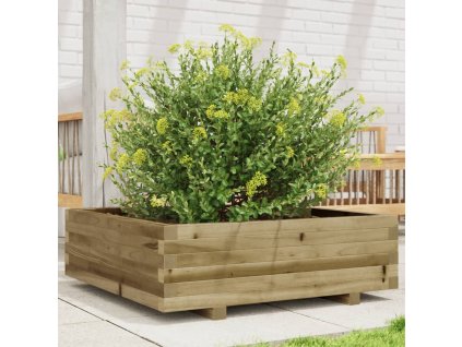 vidaXL Záhradný kvetináč 80x80x26,5 cm impregnovaná borovica