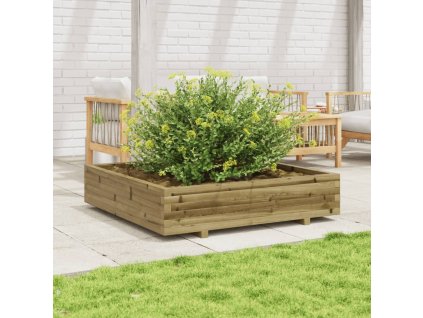 vidaXL Záhradný kvetináč 110x110x26,5 cm impregnovaná borovica