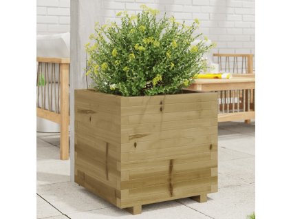 vidaXL Záhradný kvetináč 50x50x49,5 cm impregnovaná borovica