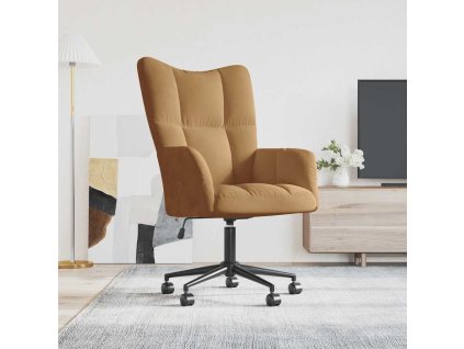 vidaXL Relaxačné kreslo hnedé zamat