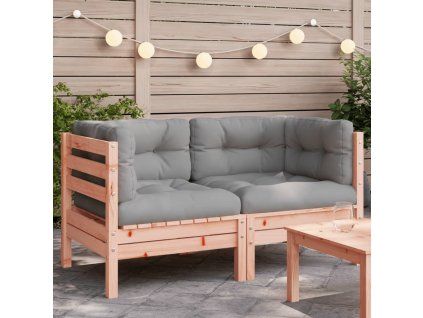 vidaXL Záhradná rohová pohovka s podložkami 2 ks masívny douglas