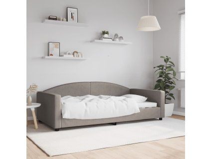 vidaXL Denná posteľ sivohnedá 100x200 cm látka