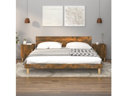 vidaXL Nočné stolíky 2 ks dymový dub spracované drevo