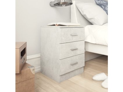 vidaXL Nočný stolík, betónovo sivý 38x35x56 cm, kompozitné drevo