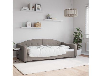 vidaXL Posteľný rám sivohnedý 90x200 cm látka