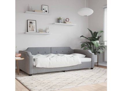 vidaXL Posteľný rám bledosivý 80x200 cm látka