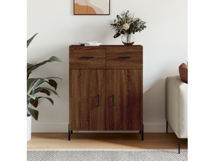 vidaXL Komoda hnedý dub 69,5x34x90 cm kompozitné drevo