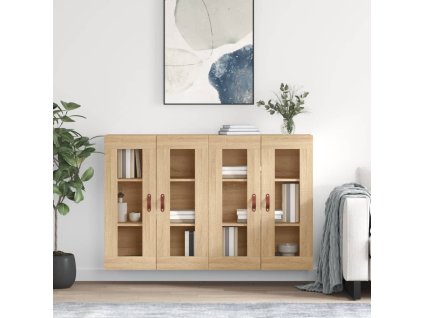 vidaXL Nástenné skrinky 2 ks dub sonoma kompozitné drevo