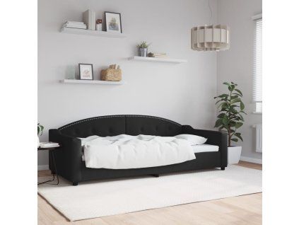 vidaXL Posteľný rám čierny 90x200 cm látka