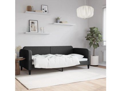 vidaXL Posteľný rám čierny 90x200 cm látka