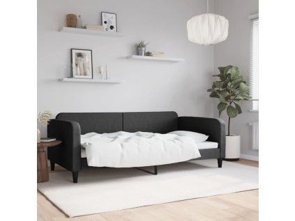 vidaXL Denná posteľ čierna 100x200 cm látka