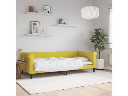 vidaXL Denná posteľ žltá 90x200 cm zamat