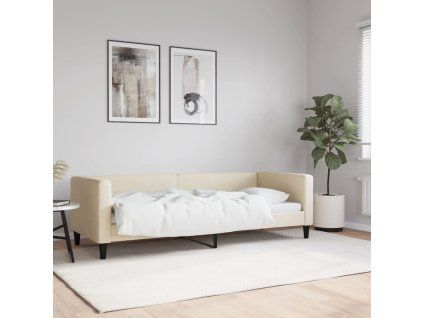 vidaXL Posteľný rám krémový 80x200 cm látka