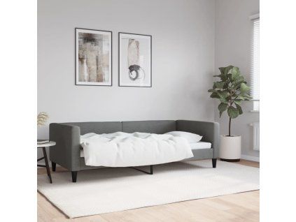 vidaXL Denná posteľ tmavosivá 90x190 cm látka
