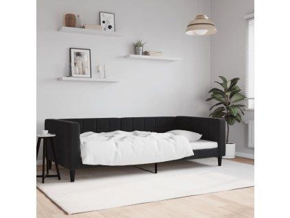 vidaXL Denná posteľ čierna 100x200 cm zamat