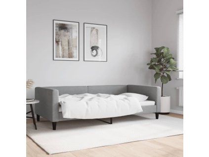 vidaXL Posteľný rám bledosivý 100x200 cm látka