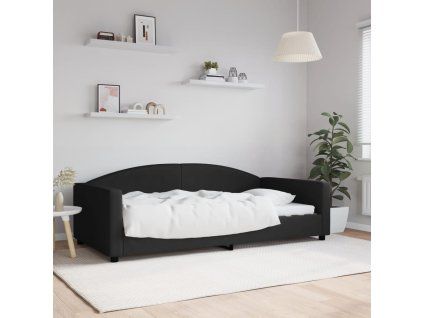vidaXL Denná posteľ čierna 100x200 cm látka