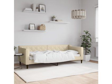 vidaXL Posteľný rám krémový 80x200 cm látka