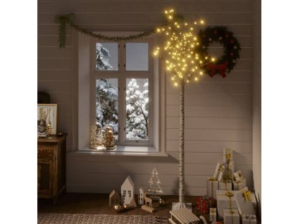 vidaXL Vianočný stromček/vŕba 200 LED 2,2 m, teplá biela, dovnútra/von