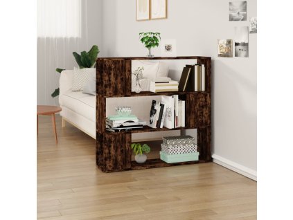 vidaXL Knižnica/deliaca stena dymový dub 100x24x94 cm