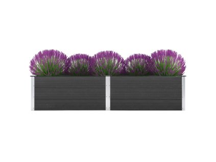 vidaXL Vyvýšený záhradný záhon 250x50x54 cm, WPC, sivý